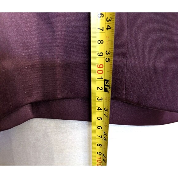 Evan Picone Dress Sz 16 Shawl Collar Red Wine Color Elegant Holiday Festive - Picture 8 of 16